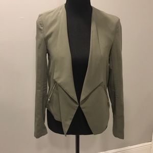 Military green blazer